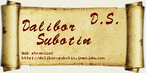 Dalibor Subotin vizit kartica